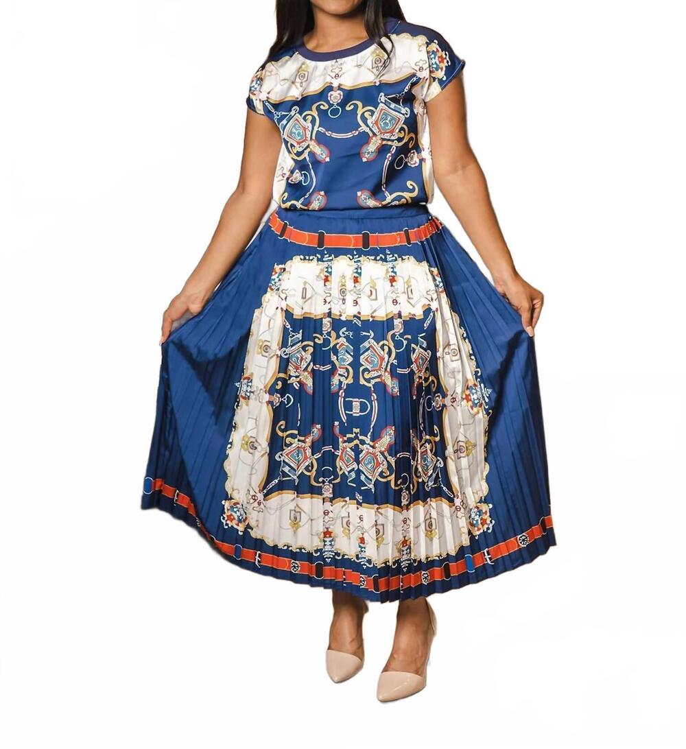 NEW YATIVI regal pleated skirt in multicolor